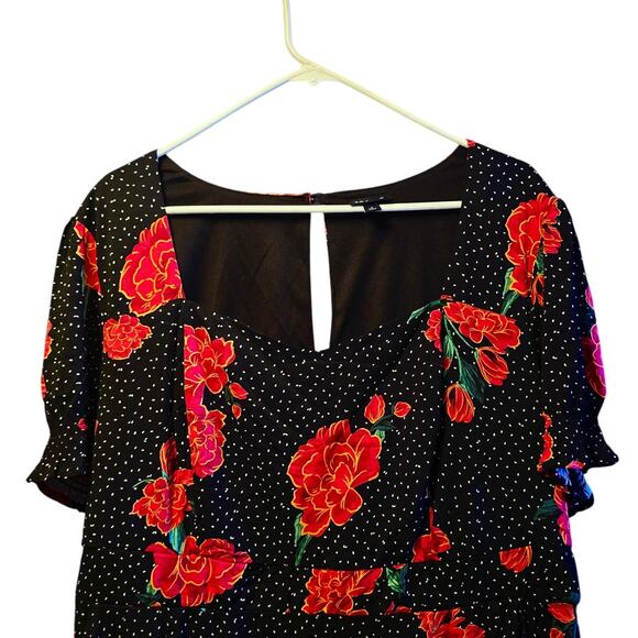 Torrid polka dot and floral dress size 1x - Picture 3 of 6
